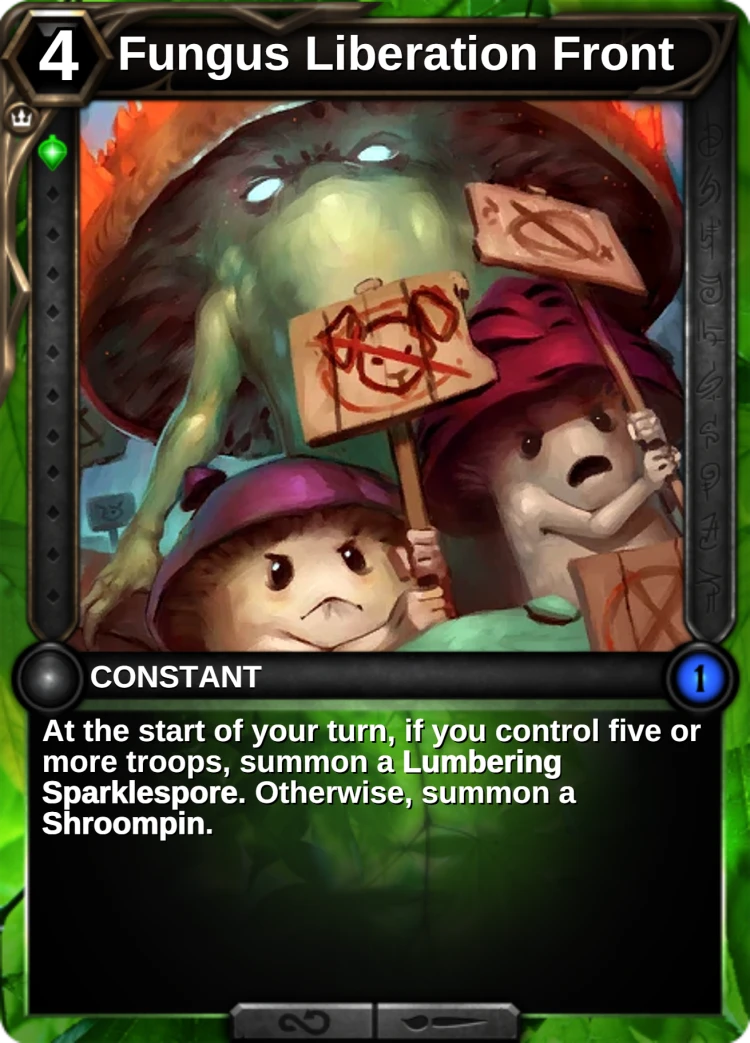 Fungus Liberation Front: the card