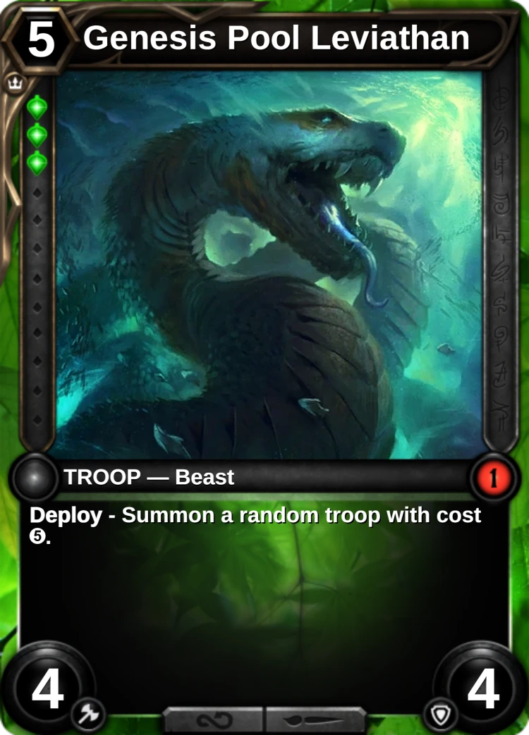 Genesis Pool Leviathan: the card