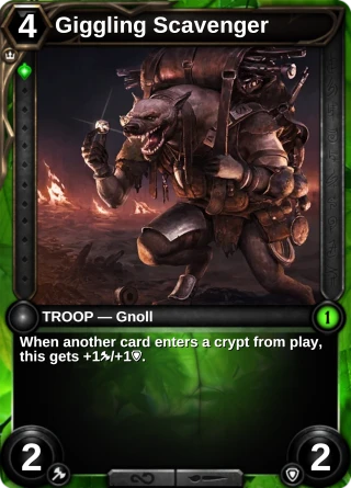 Giggling Scavenger: the card this item changes