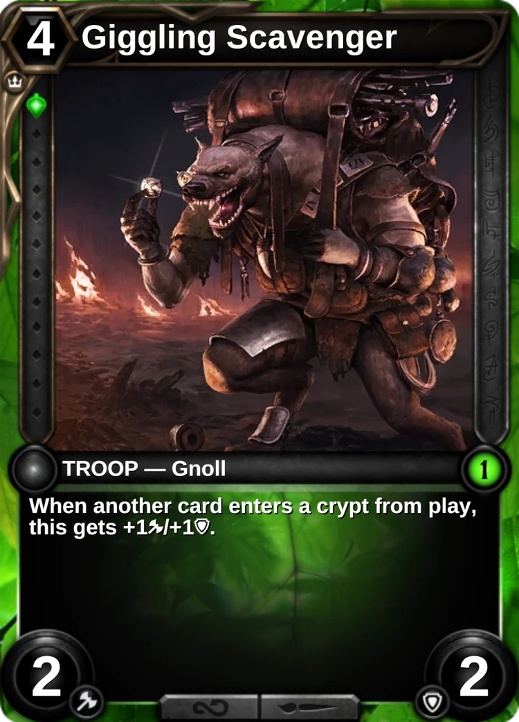 Giggling Scavenger: the card