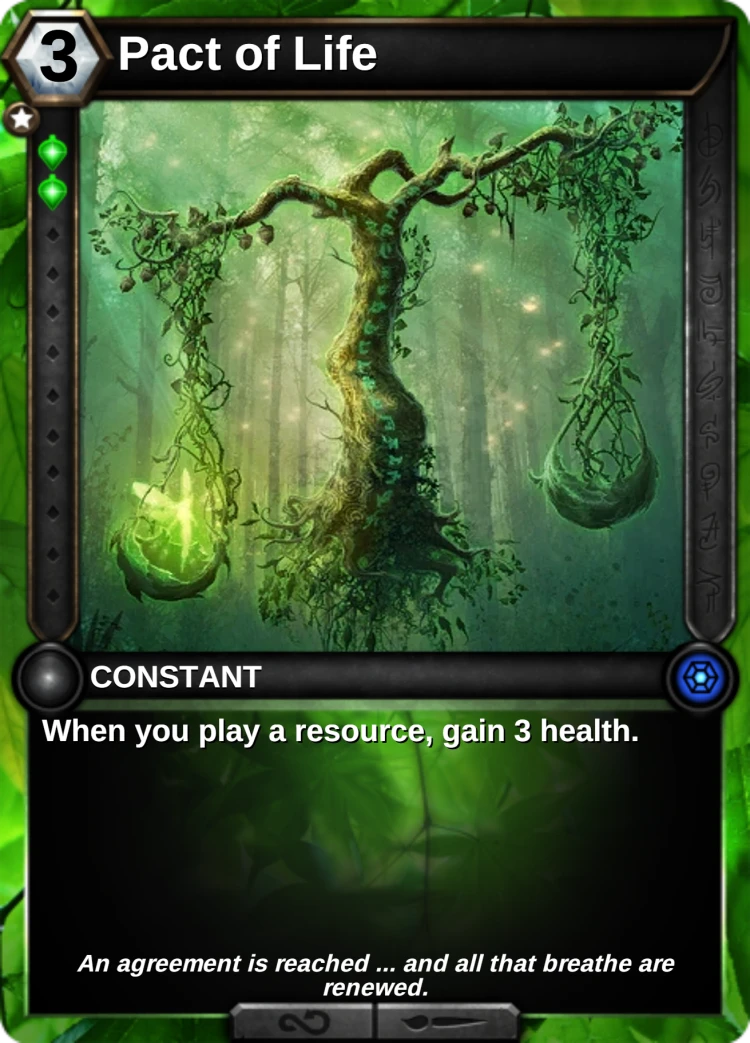 Pact of Life: the card