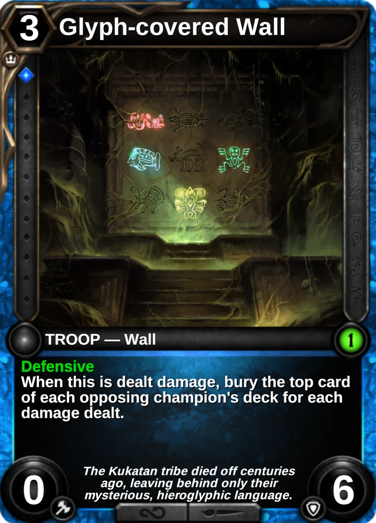 Glyph-covered Wall: the card