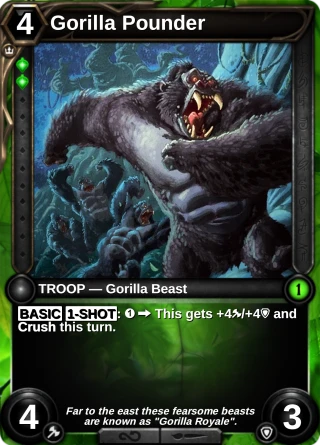 Gorilla Pounder: the card this item changes
