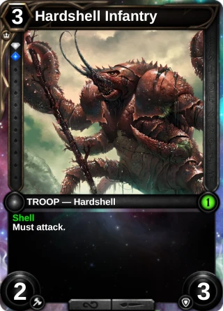 Hardshell Infantry: the card this item changes