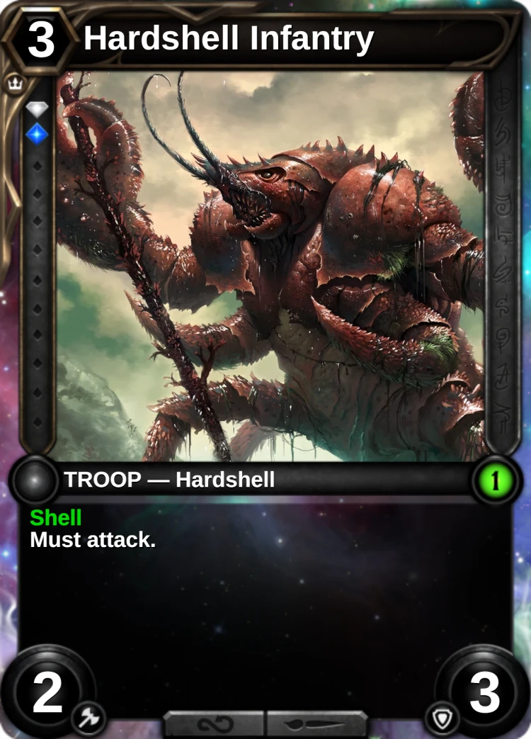 Hardshell Infantry: the card