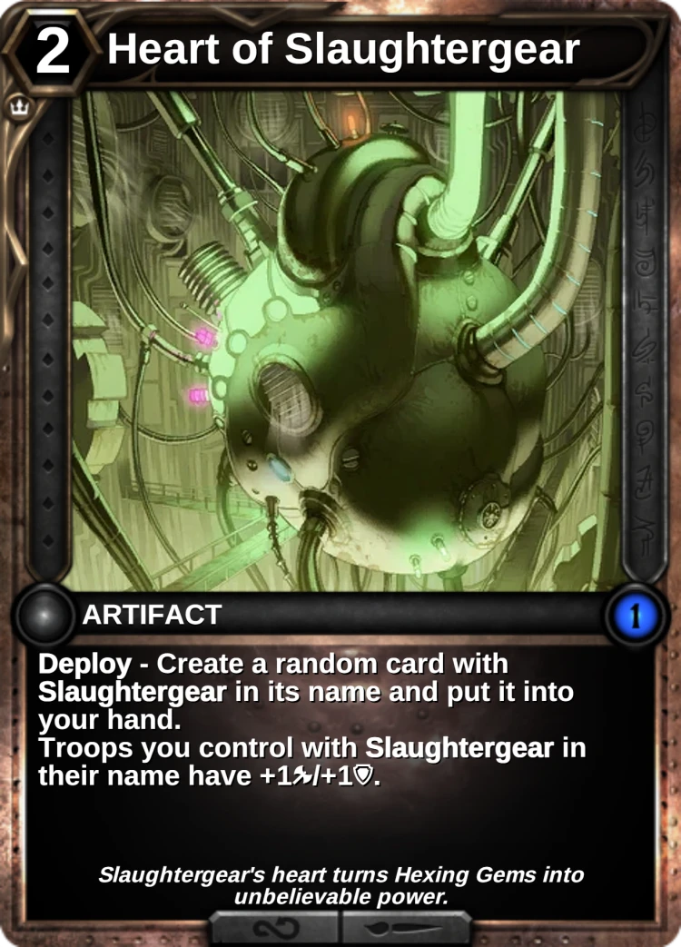 Heart of Slaughtergear: the card