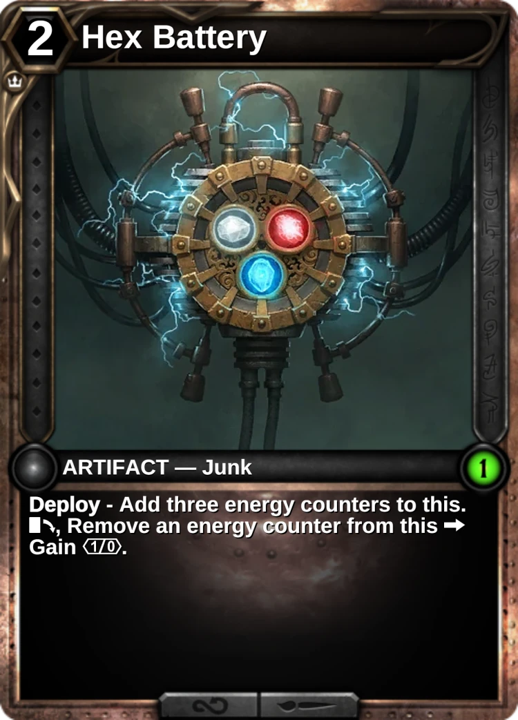 Hex Battery: the card