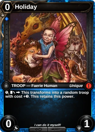 Holiday: the card this item changes