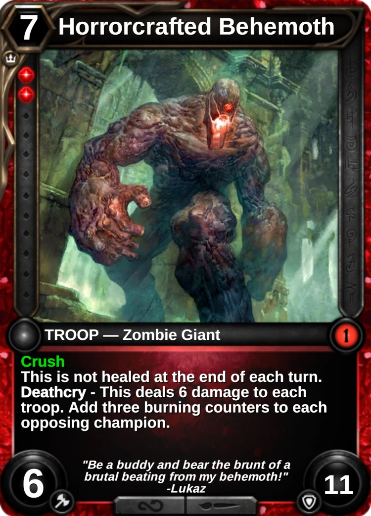 Horrorcrafted Behemoth: the card