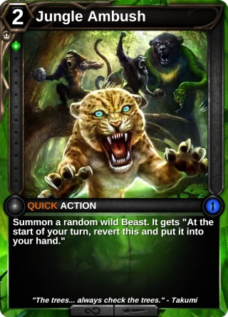 Jungle Ambush: the card this item changes