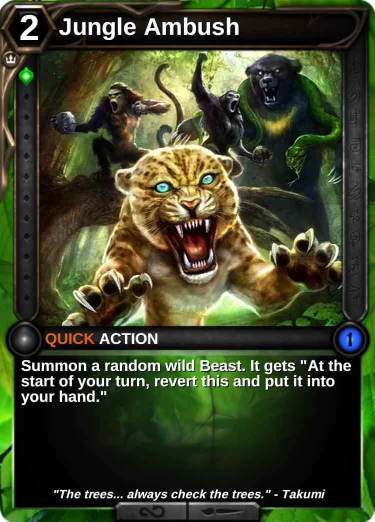 Jungle Ambush: the card