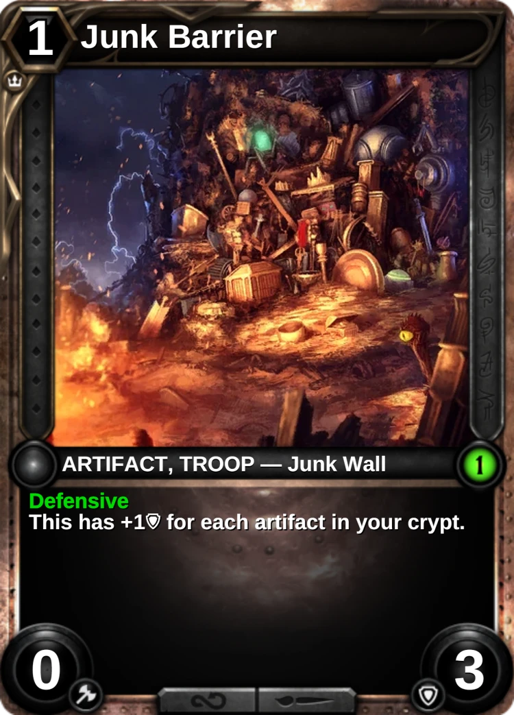 Junk Barrier: the card