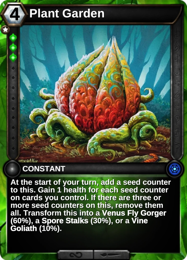 Plant Garden: the card