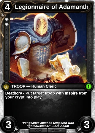 Legionnaire of Adamanth: the card this item changes