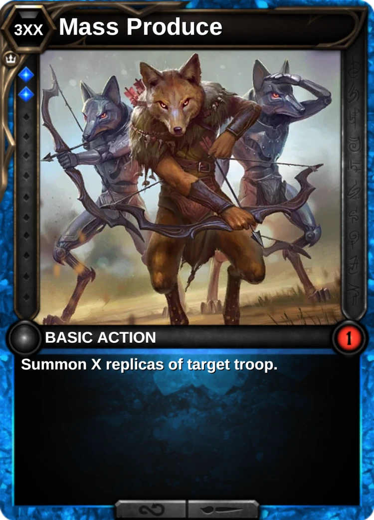 Mass Produce: the card