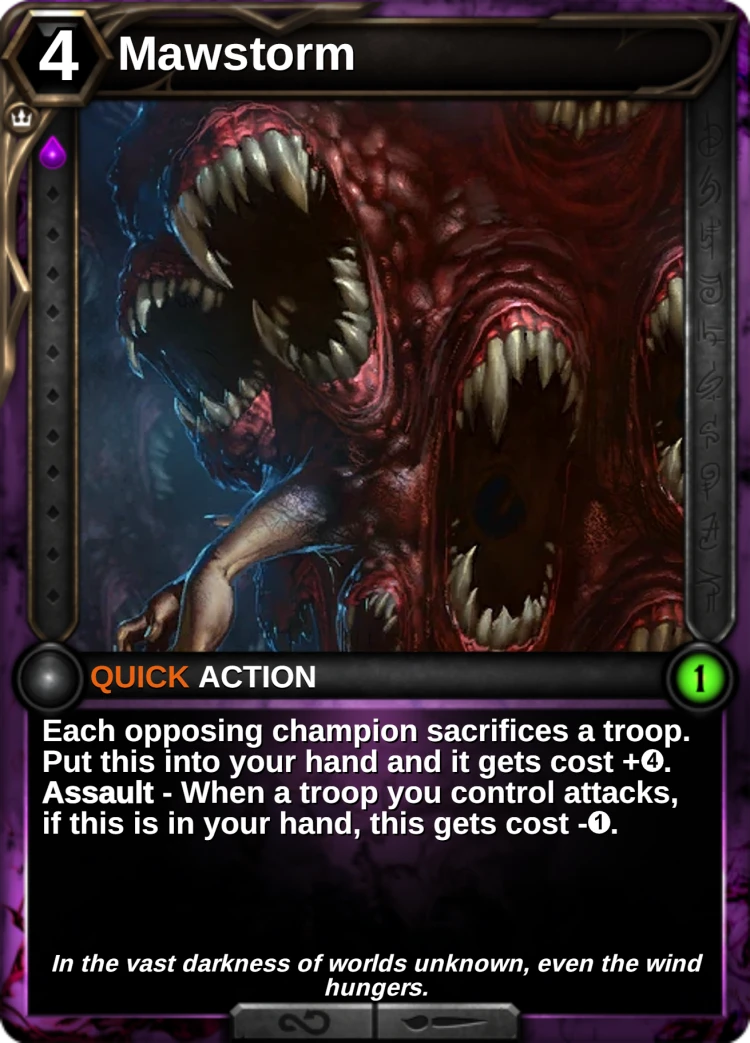 Mawstorm: the card