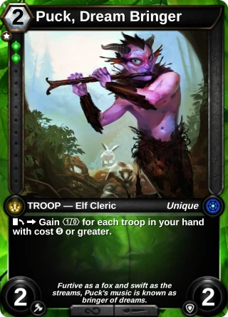 Puck, Dream Bringer: the card this item changes