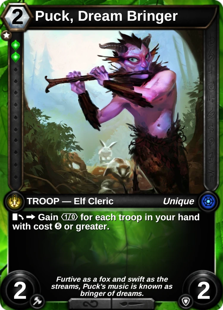 Puck, Dream Bringer: the card
