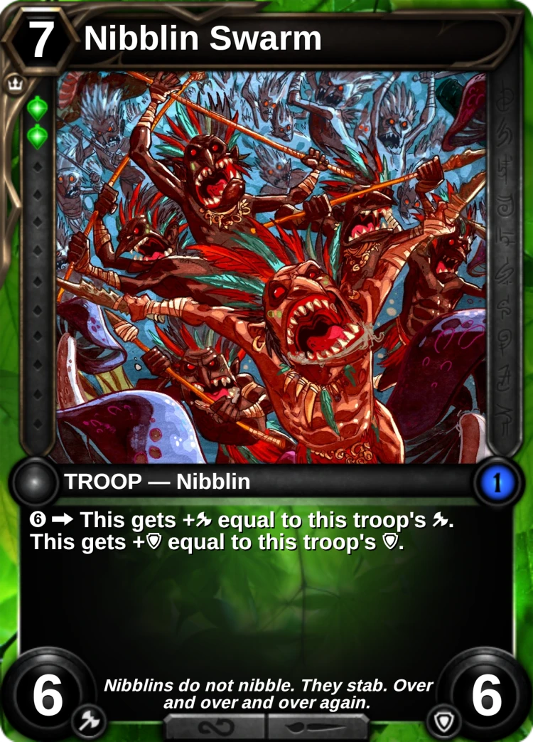 Nibblin Swarm: the card