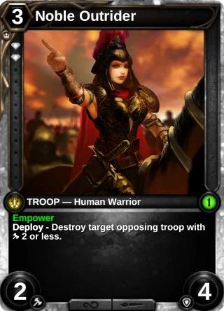 Noble Outrider: the card this item changes