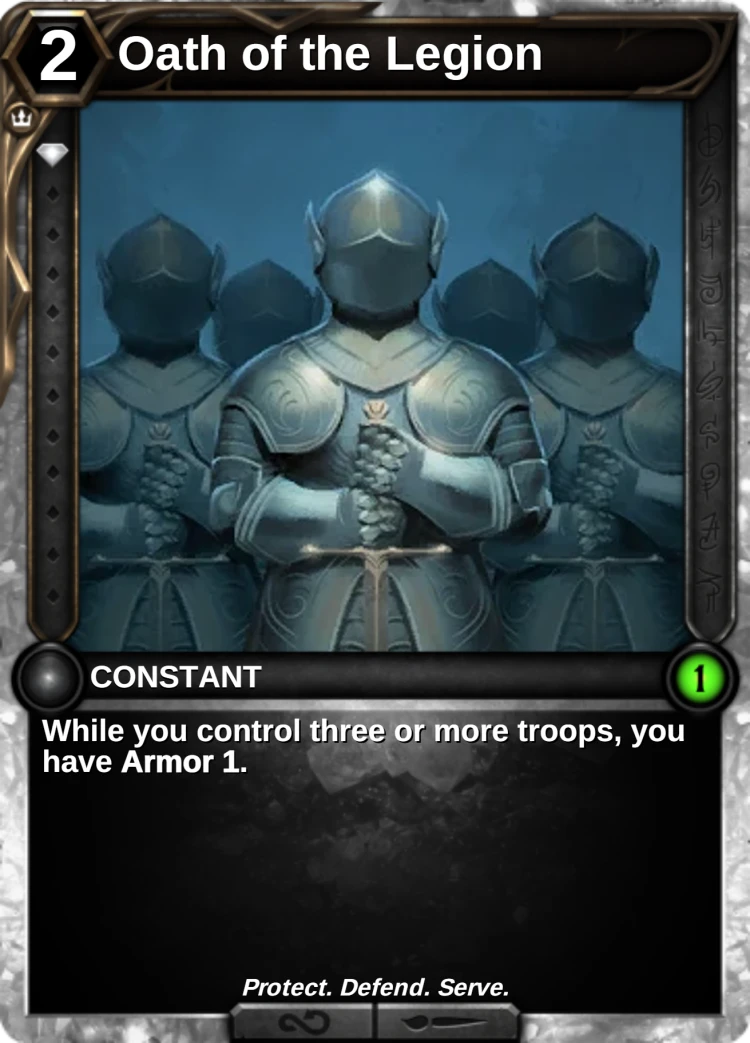 Oath of the Legion: the card