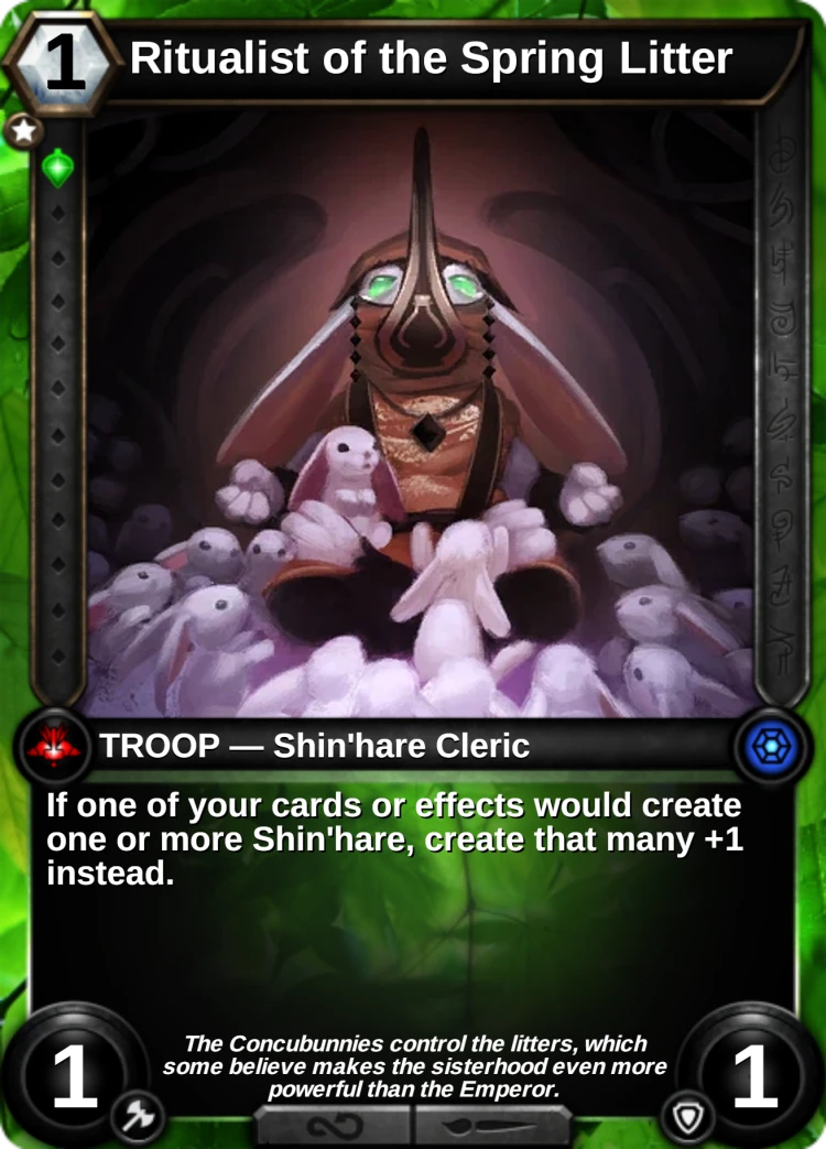 Ritualist of the Spring Litter: the card
