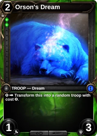 Orson's Dream: the card this item changes