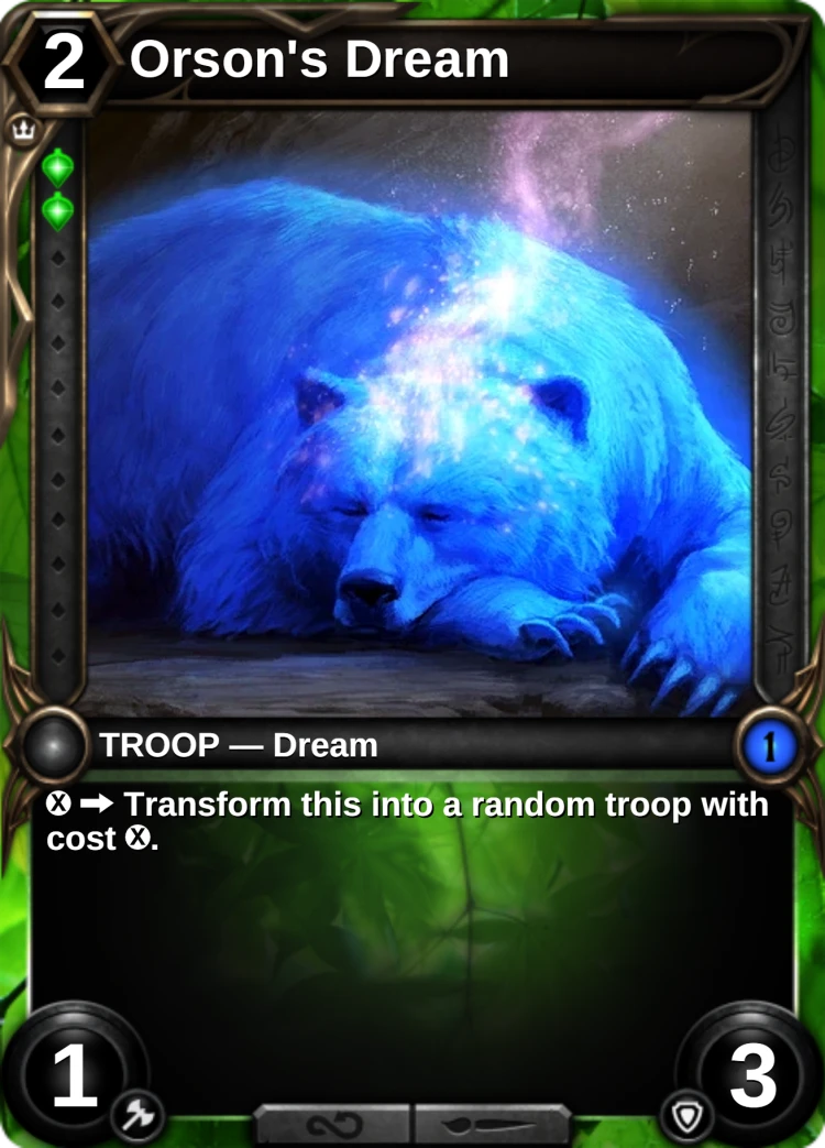 Orson's Dream: the card
