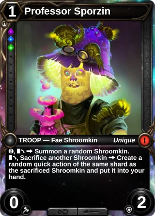 Professor Sporzin: the card this item changes