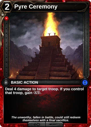 Pyre Ceremony: the card this item changes