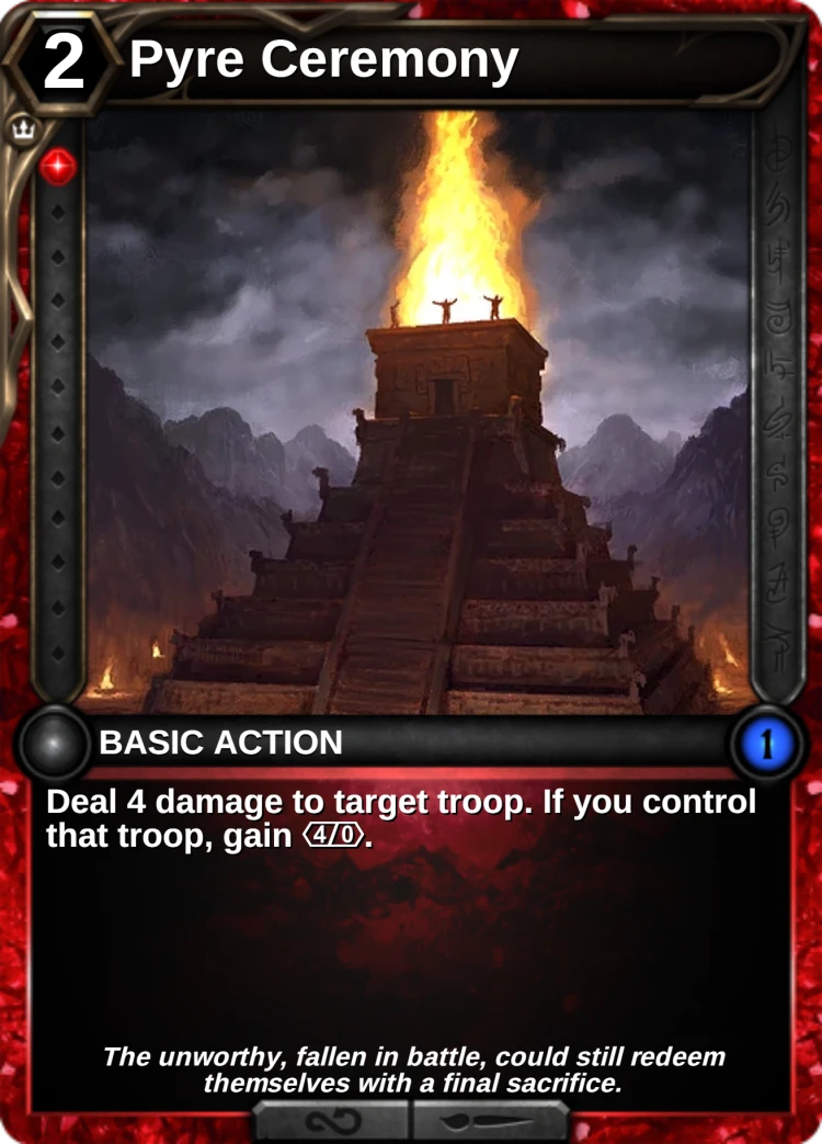 Pyre Ceremony: the card