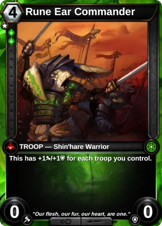 Rune Ear Commander: the card this item changes