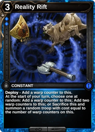Reality Rift: the card this item changes