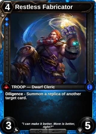 Restless Fabricator: the card this item changes