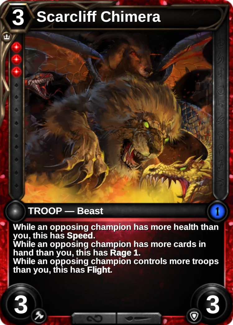 Scarcliff Chimera: the card