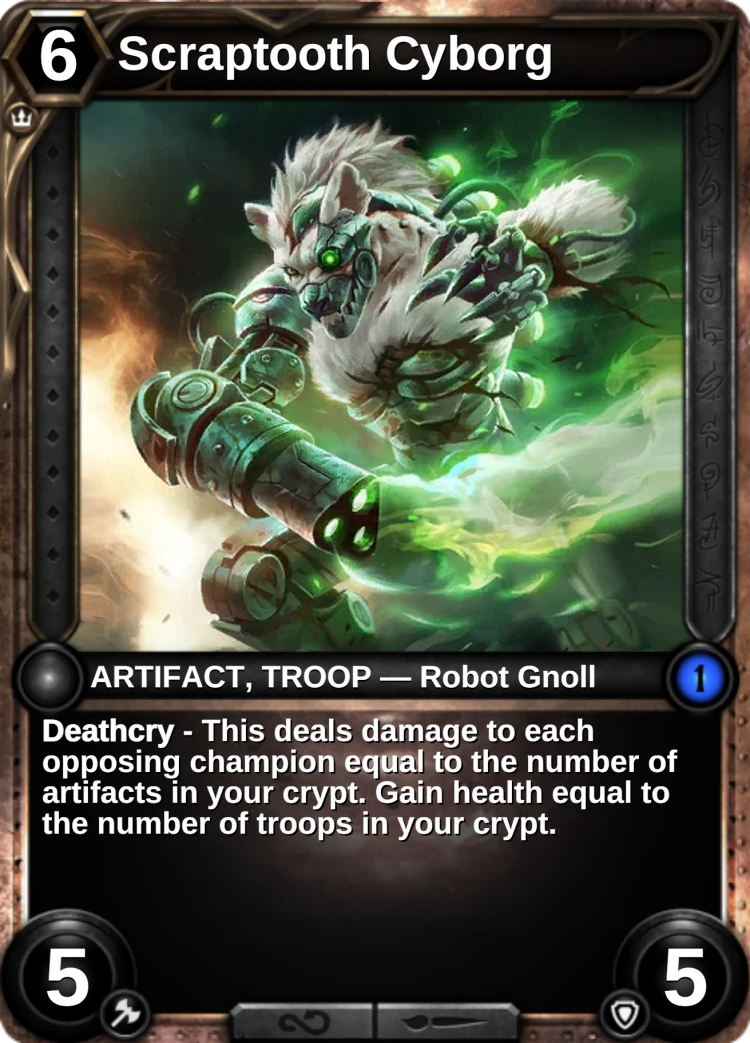 Scraptooth Cyborg: the card