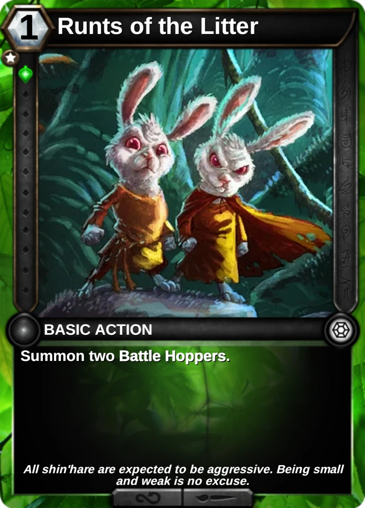Runts of the Litter: the card