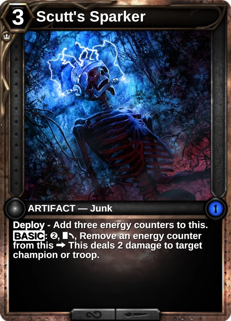 Scutt's Sparker: the card