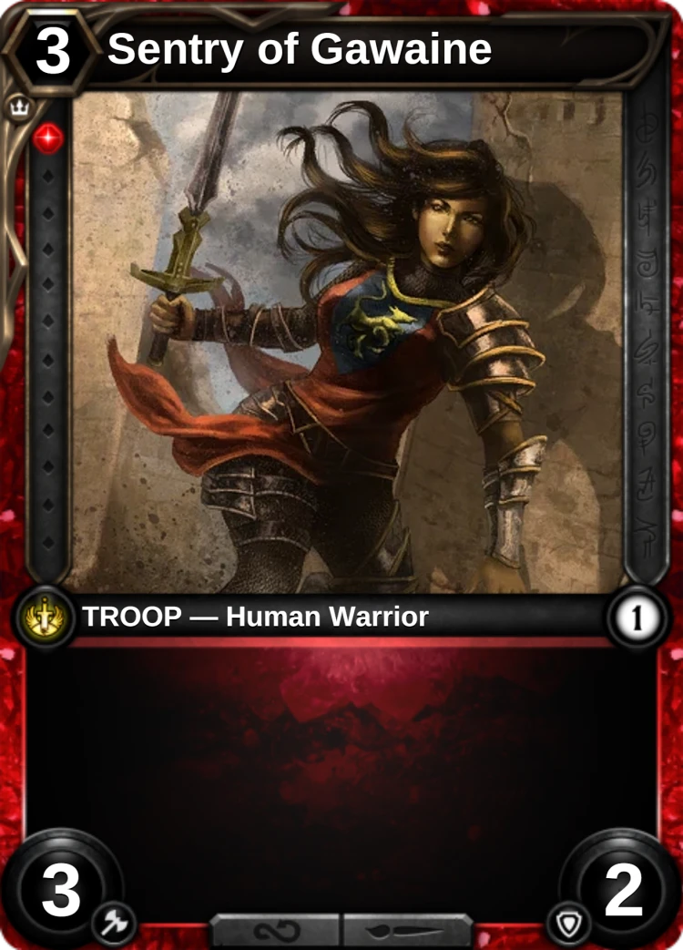 Sentry of Gawaine: the card
