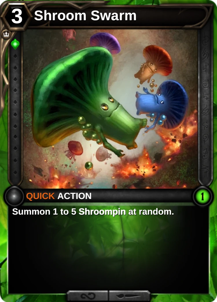 Shroom Swarm: the card