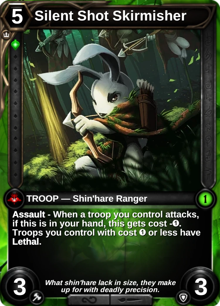 Silent Shot Skirmisher: the card