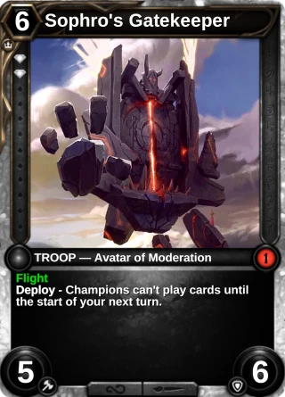 Sophro's Gatekeeper: the card this item changes
