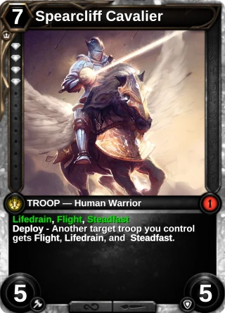 Spearcliff Cavalier: the card this item changes