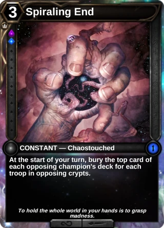 Spiraling End: the card this item changes