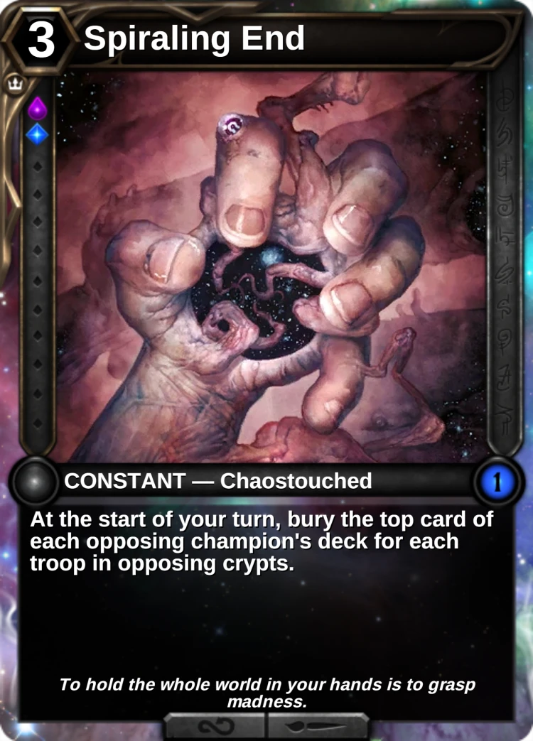 Spiraling End: the card