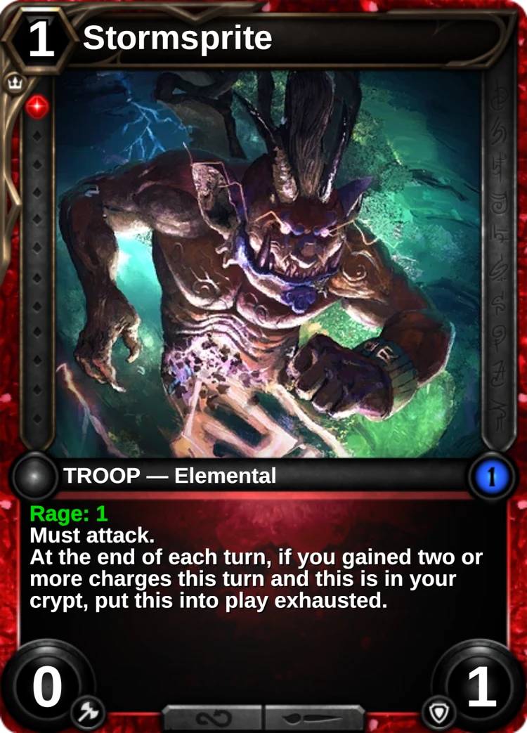 Stormsprite: the card