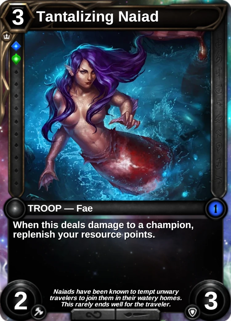 Tantalizing Naiad: the card
