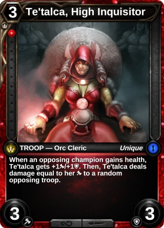 Te'talca, High Inquisitor: the card this item changes