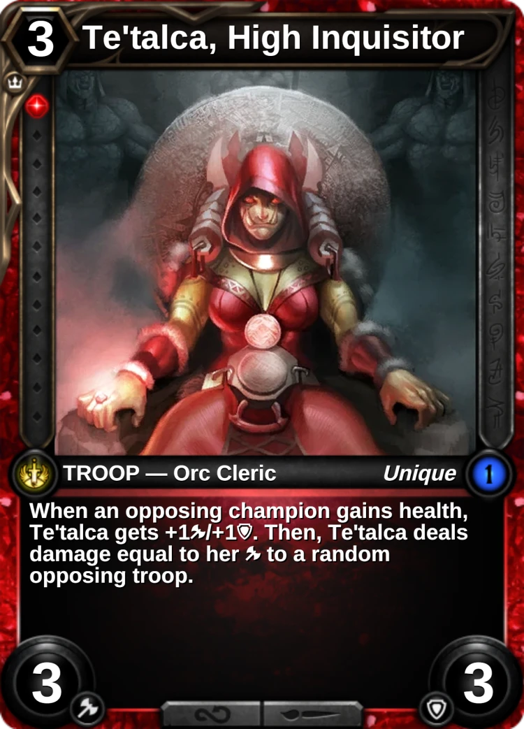 Te'talca, High Inquisitor: the card