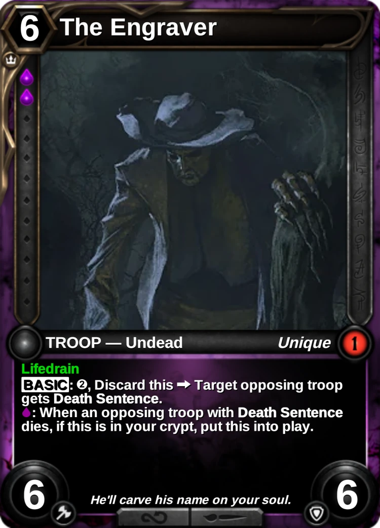The Engraver: the card